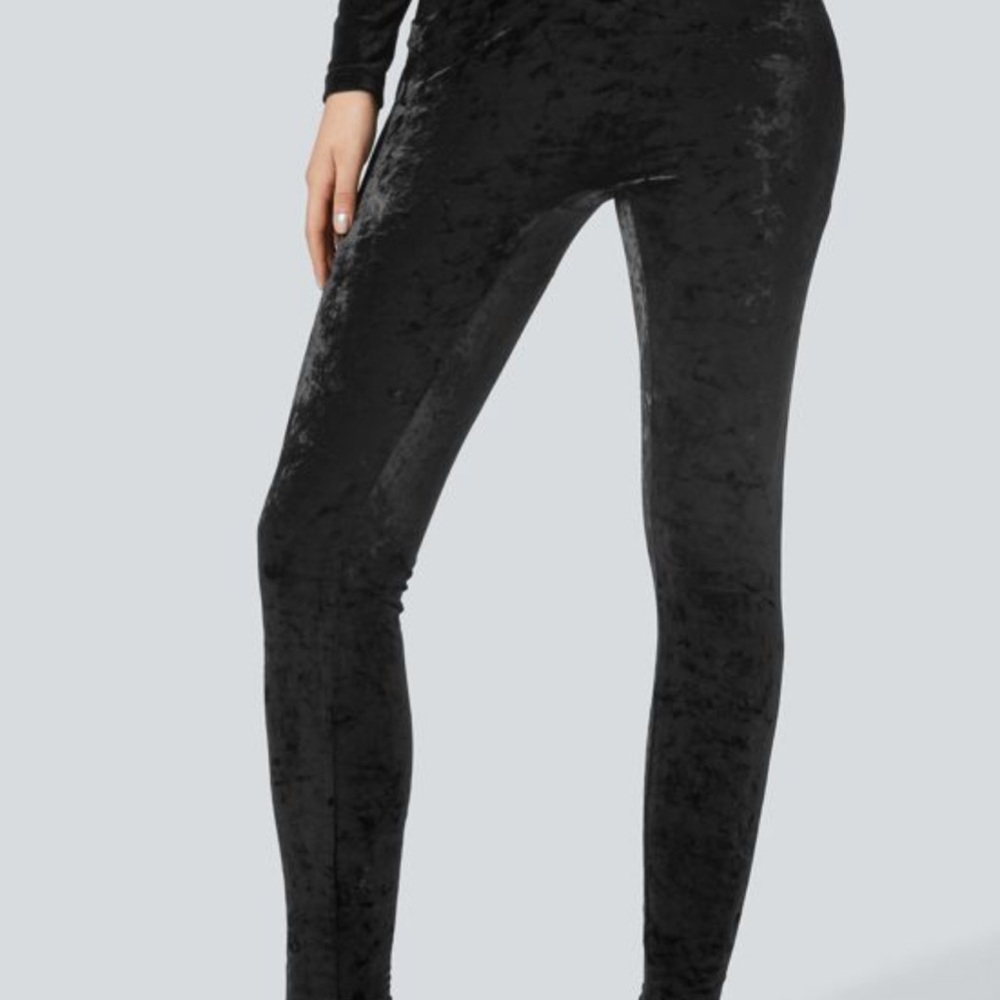 Women's Black Velvet Pants